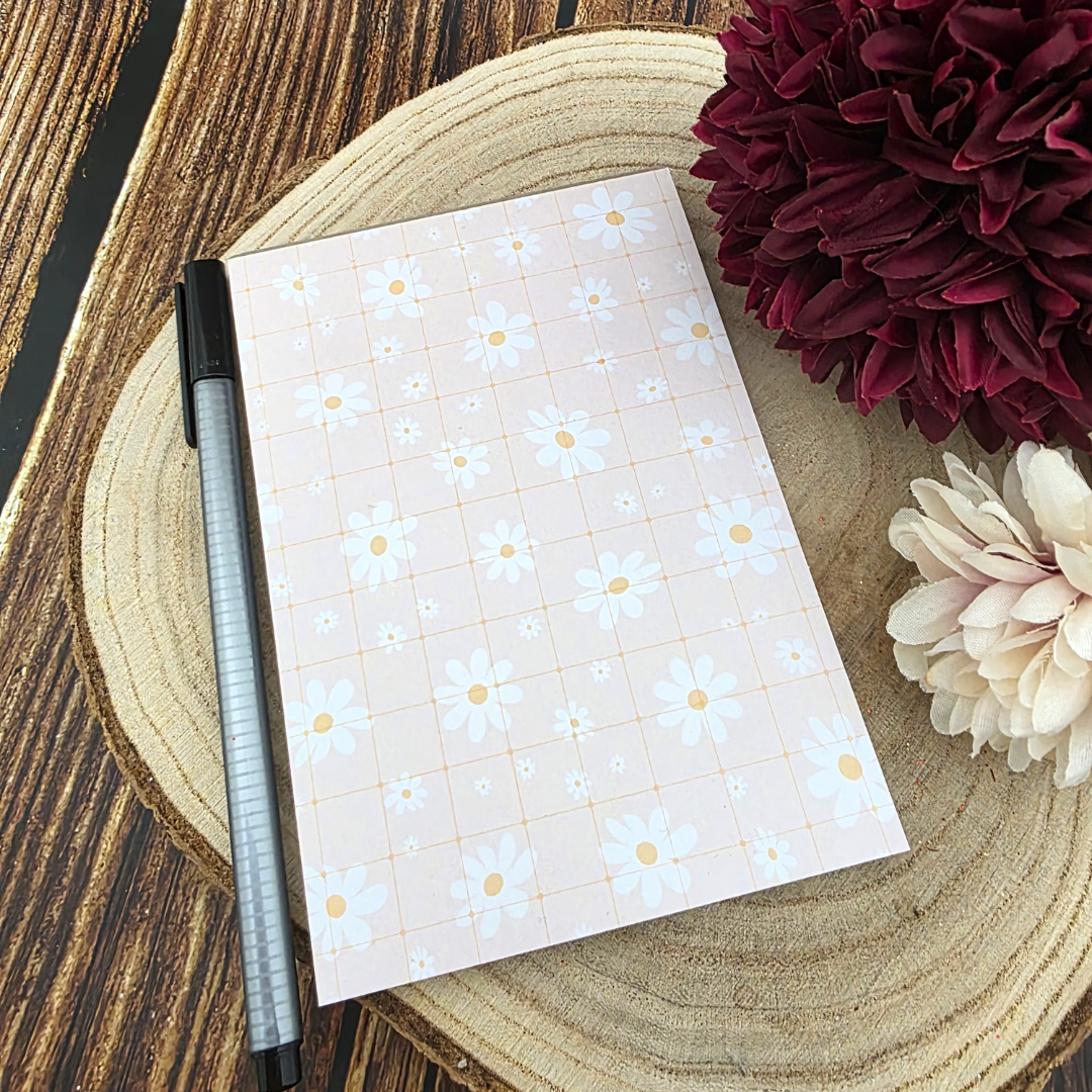 Daisy Print A6 Notepad