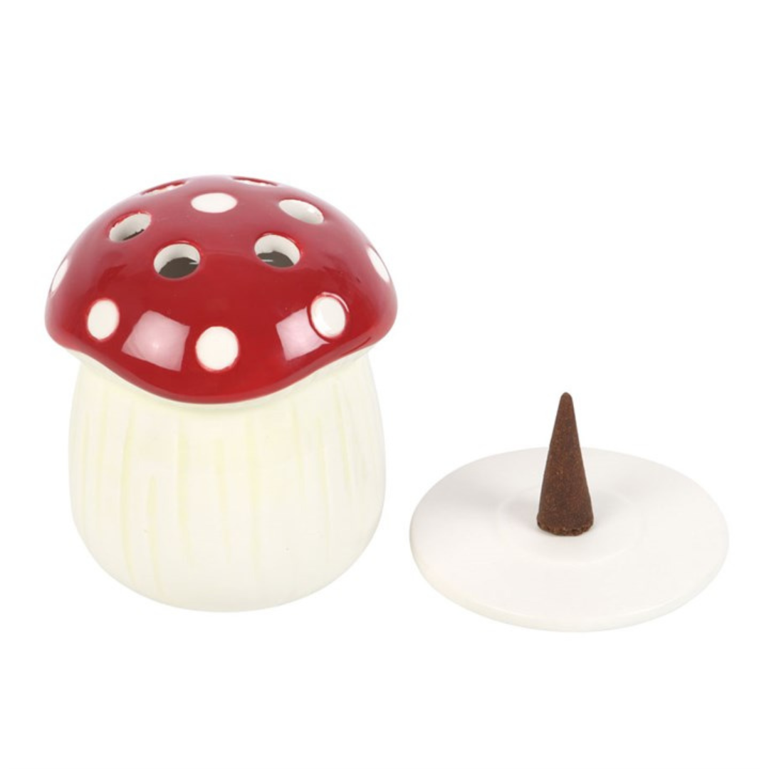 Mushroom Shaped Ceramic Incense Cone Holder