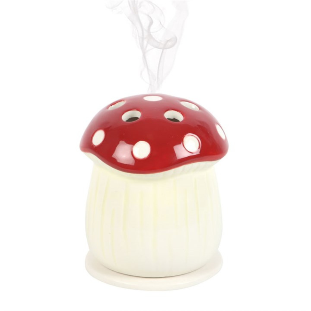 Mushroom Shaped Ceramic Incense Cone Holder