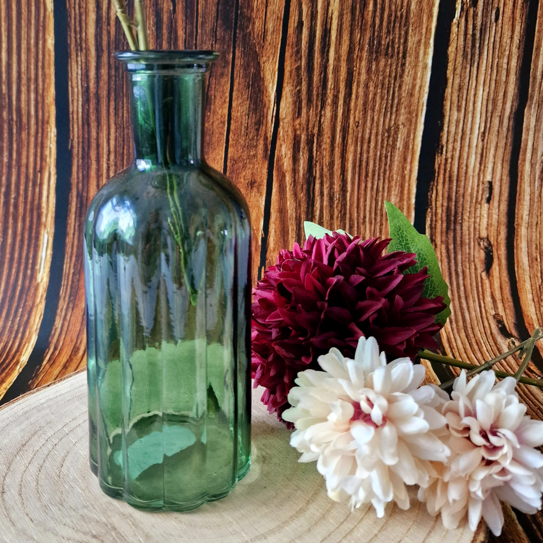 Emerald Glass Bottle Vase