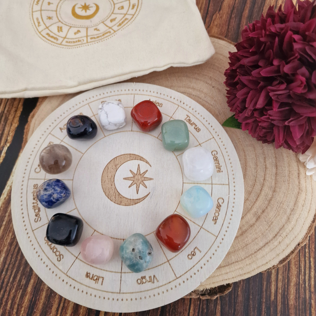 Astrology Wheel Crystal Grid Set