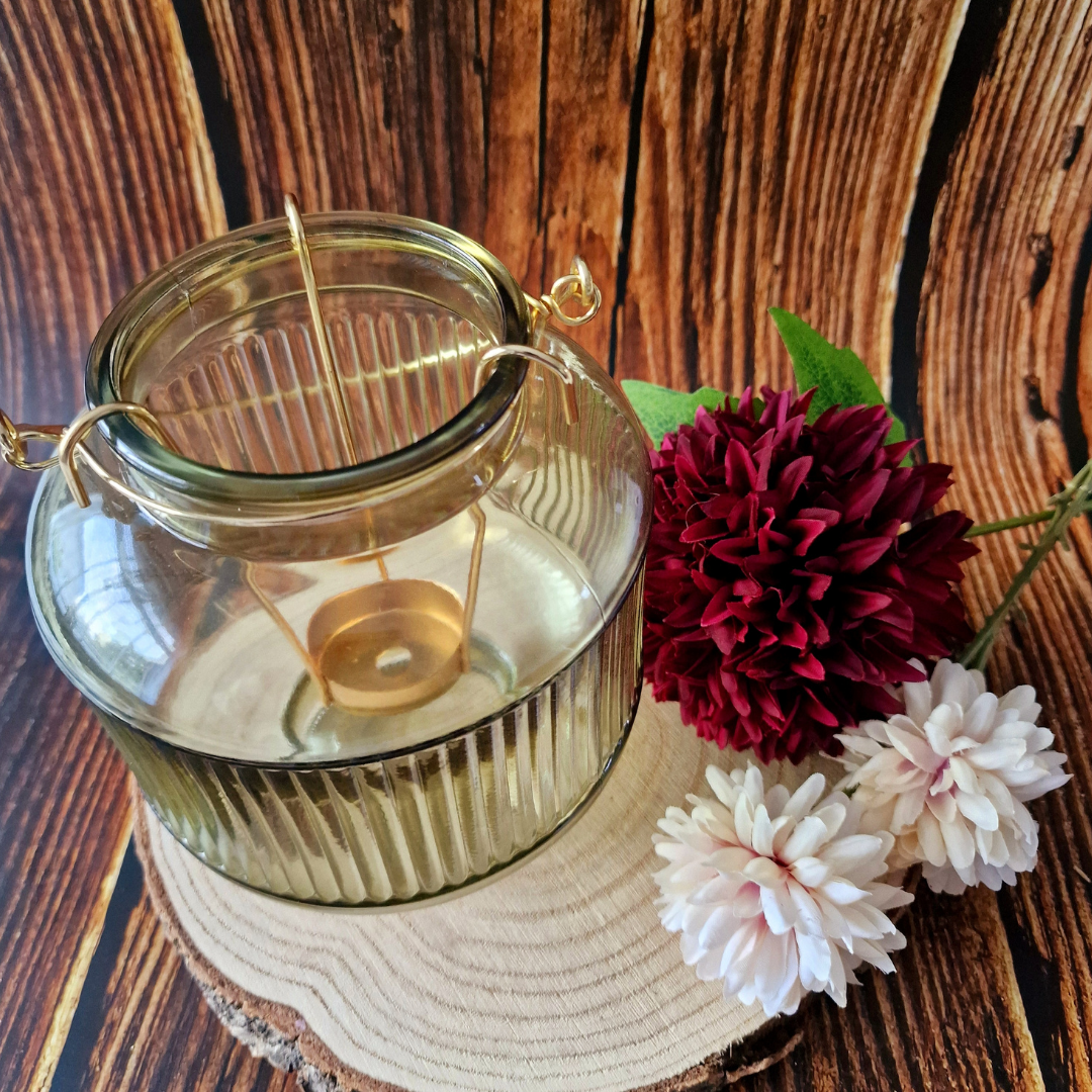 Green Tealight Holder Lantern