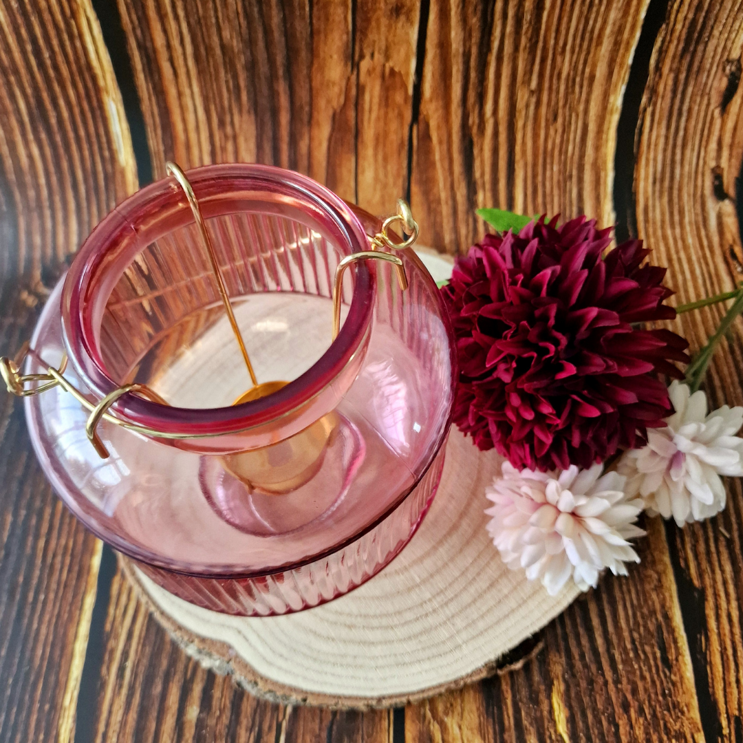 Pink Tealight Holder Lantern