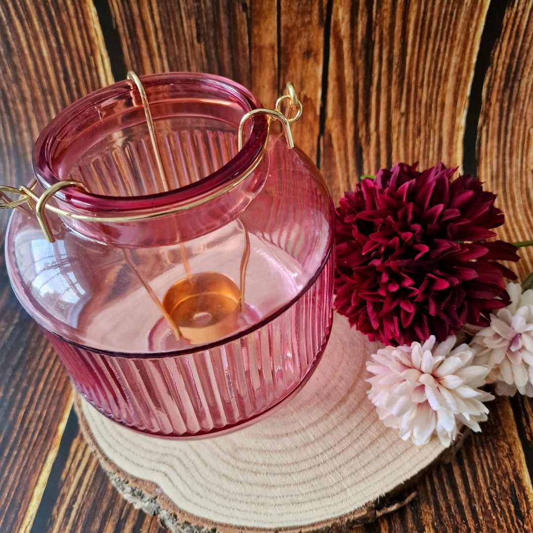 Pink Tealight Holder Lantern