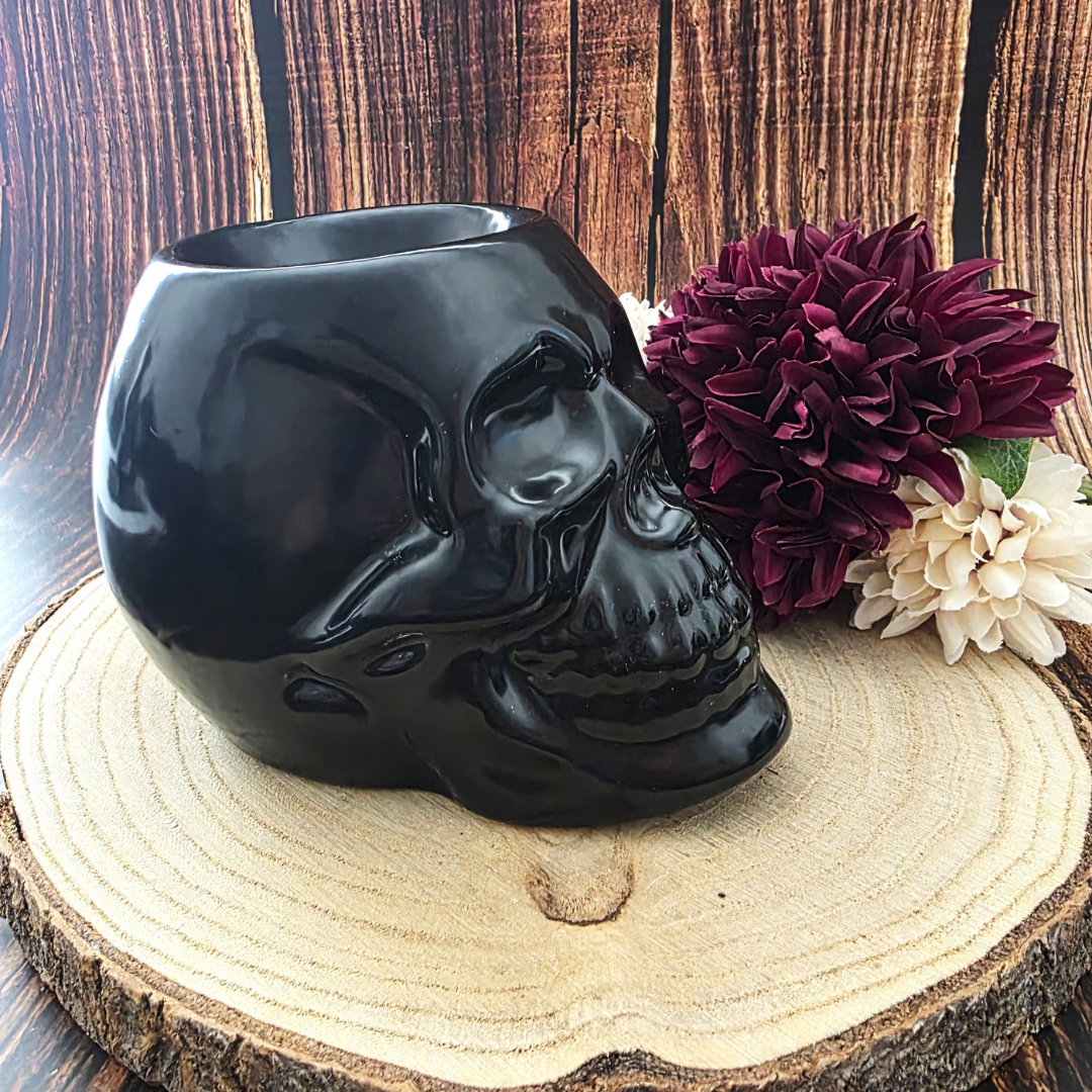 Black Skull Ceramic Burner
