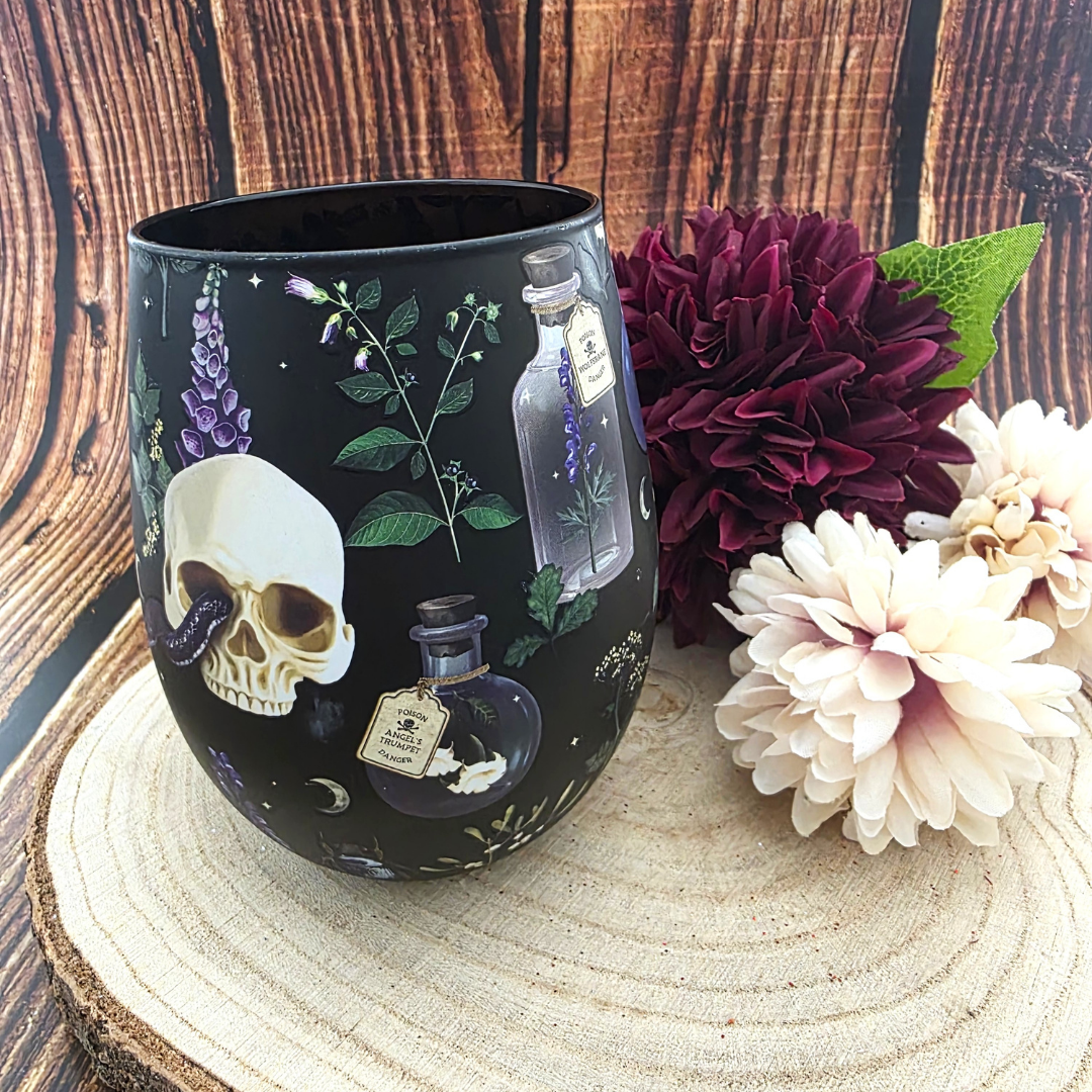 Venom & Vines Print Stemless Glass