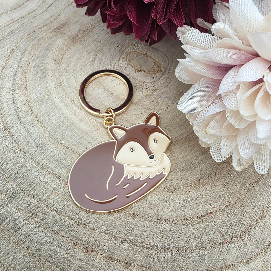 Fox Enamel Keyring