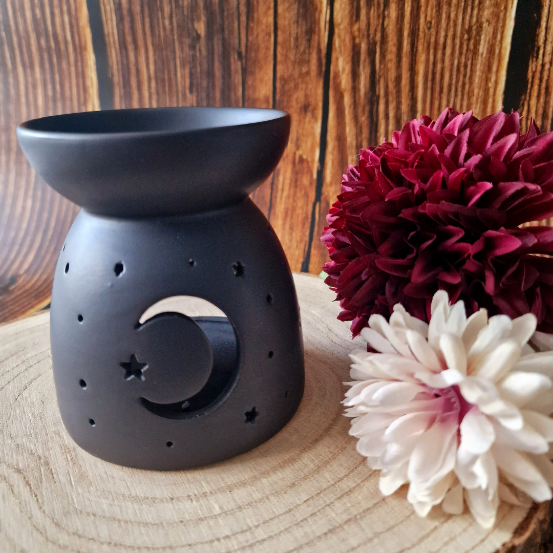 Black Mystical Moon Cut Out Oil/Wax Burner