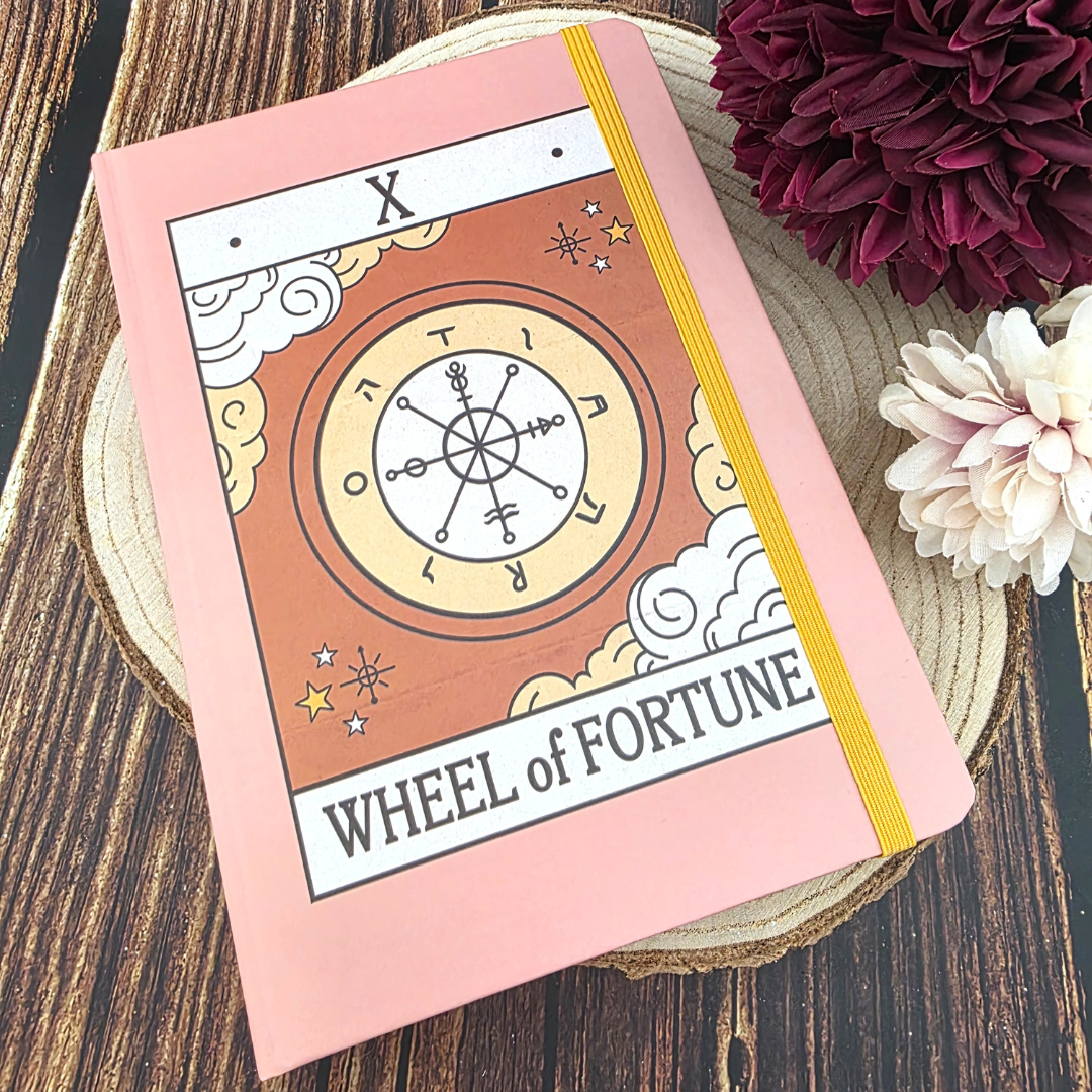 The Wheel of Fortune Vintage Tarot A5 Notebook