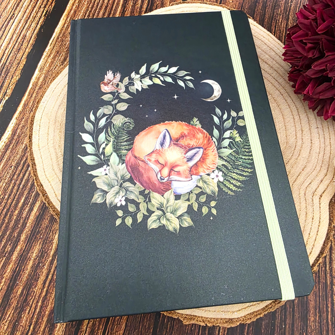 Green Sleeping Fox A5 Notebook