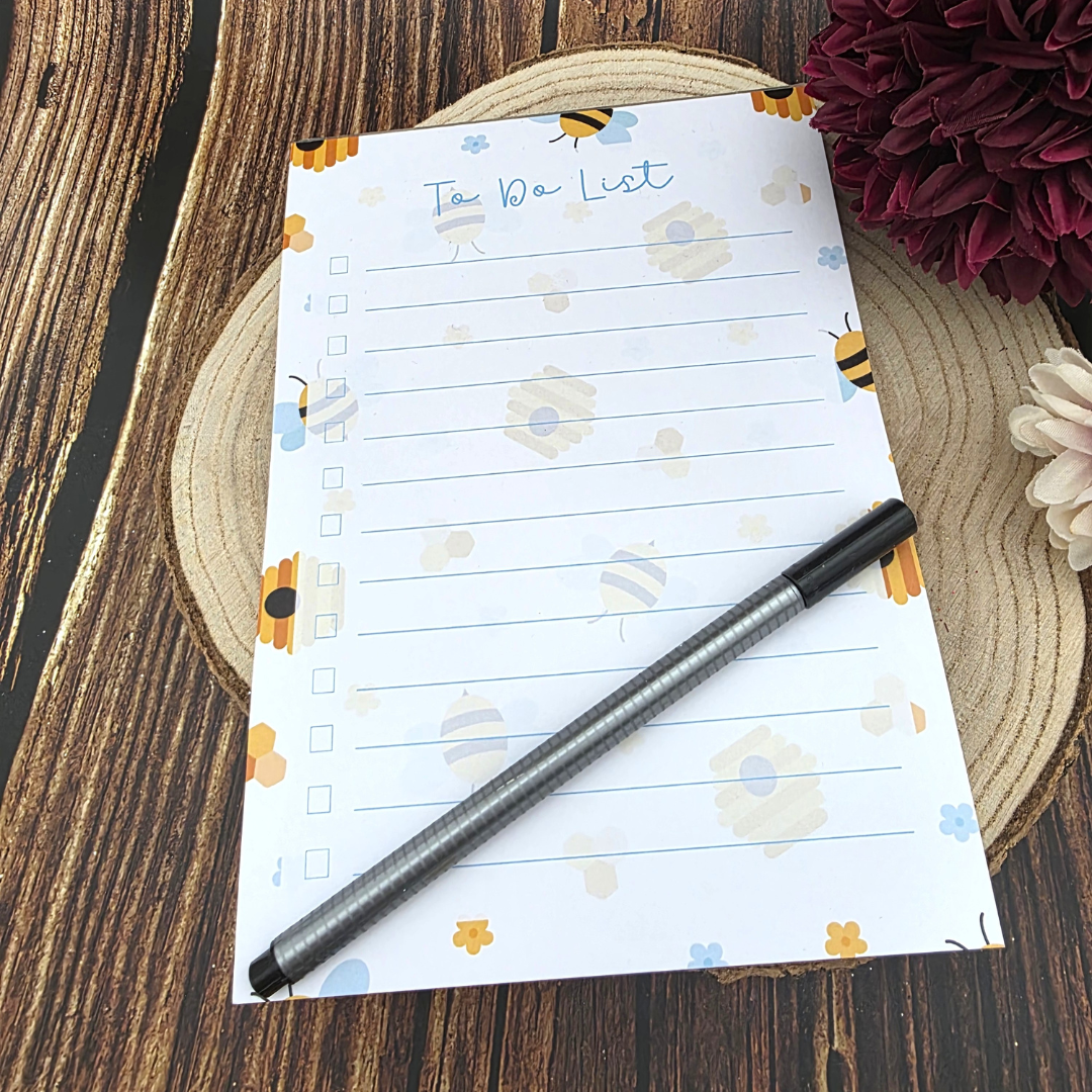 Bee Print A5 To Do List Notepad