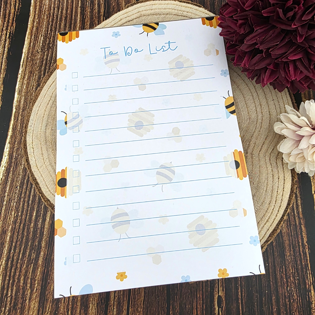 Bee Print A5 To Do List Notepad