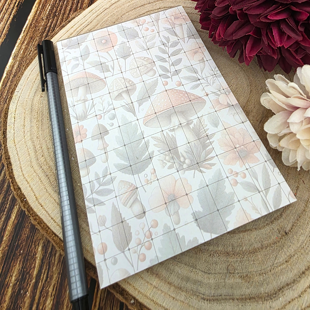Mushroom Print A6 Notepad