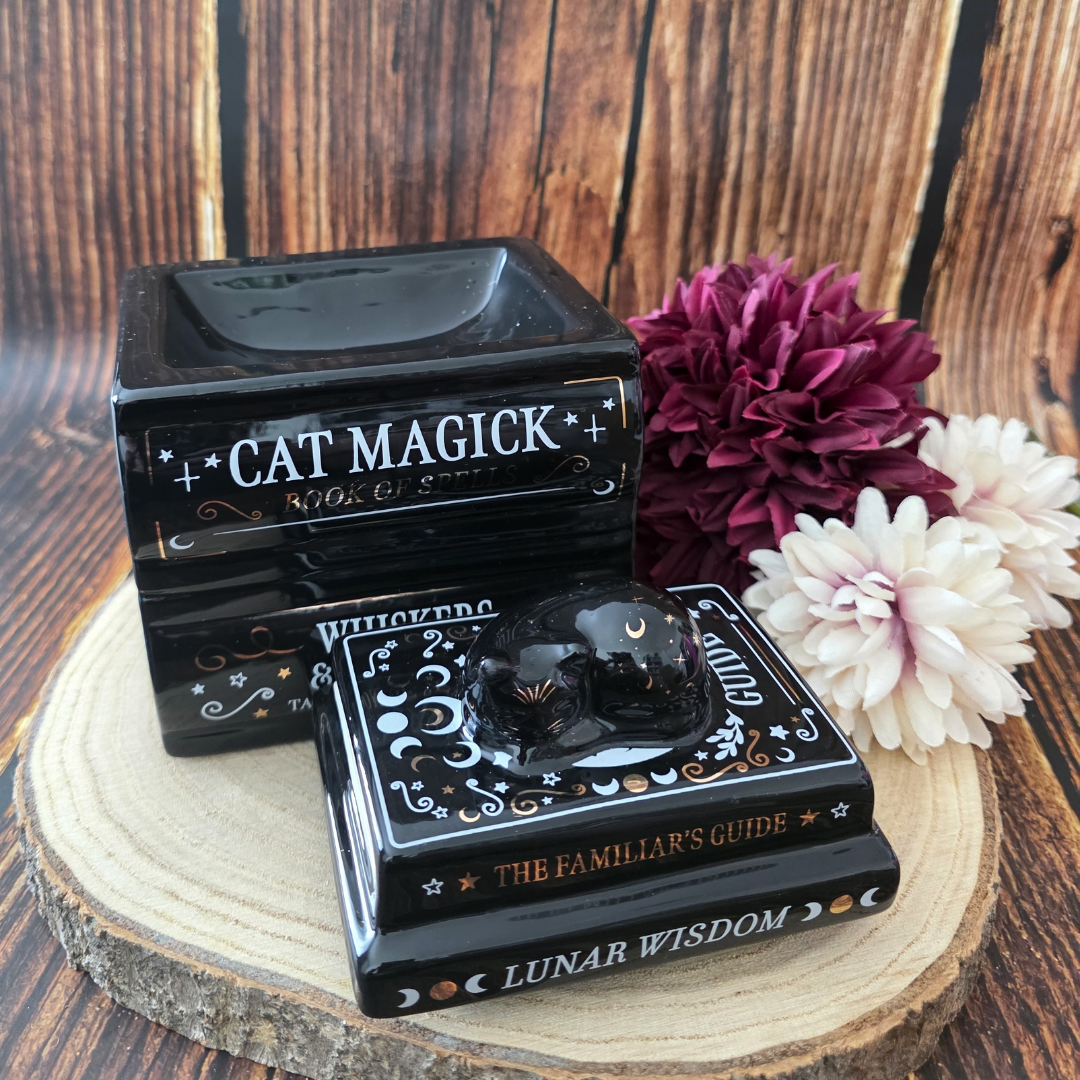 Black Cat Book Stack Burner