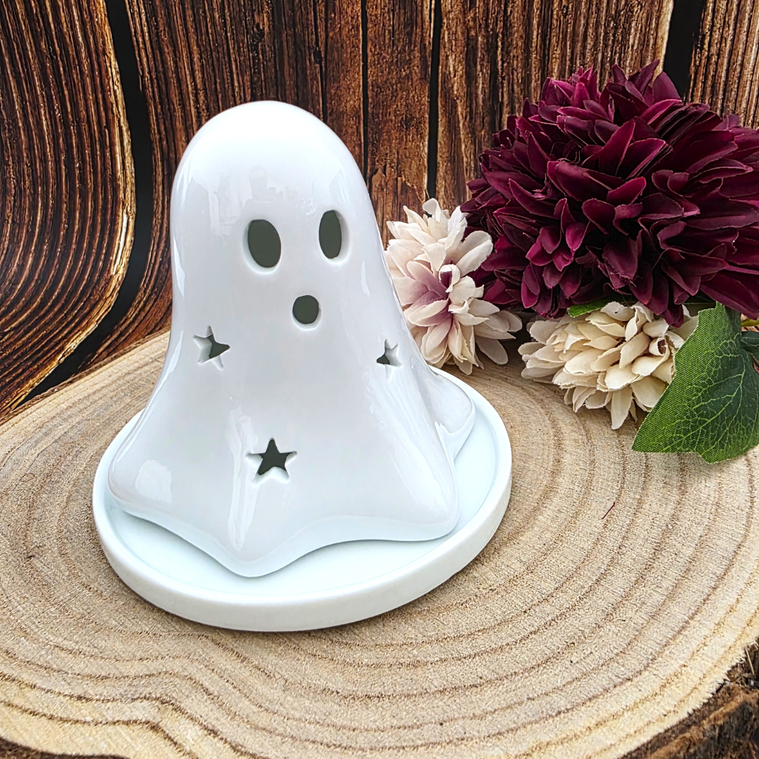 Ghost Ceramic Incense Cone / Tealight Holder