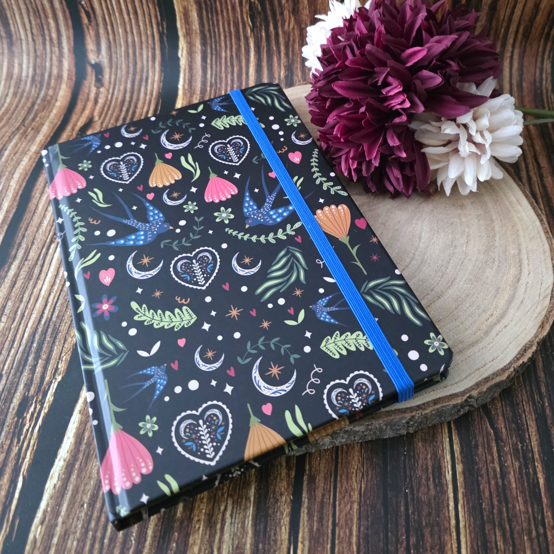 Midnight Bloom A5 Notebook