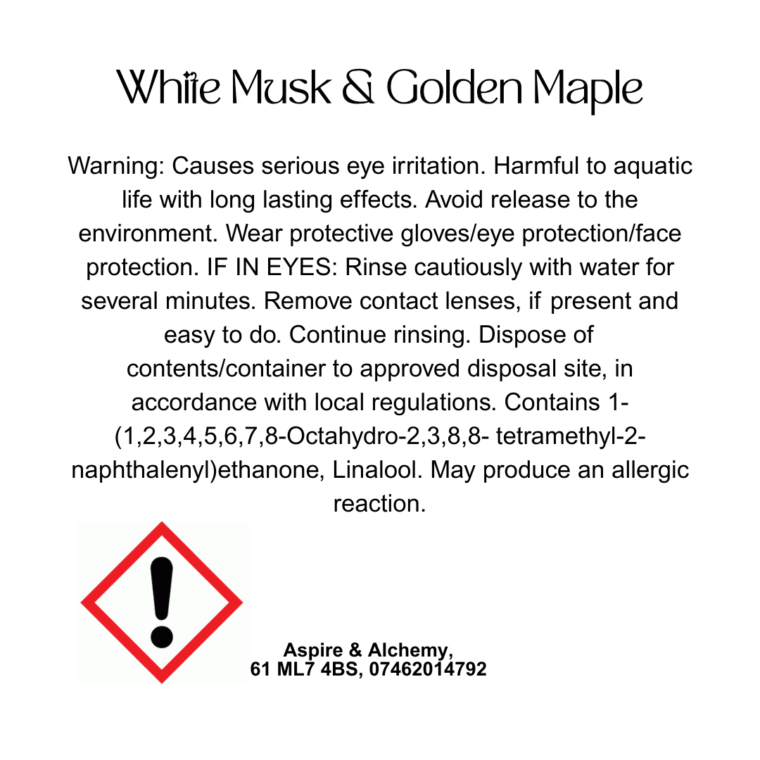 White Musk & Golden Maple Room Spray