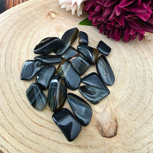 Medium Tumble Stone - Blue Tiger Eye