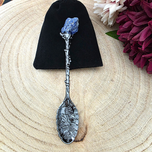 Dark Silver Gemstone/Crystal Topped Spoons