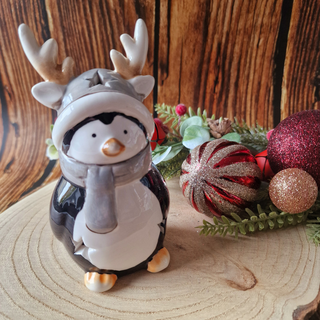 LED Penguin with Antlers