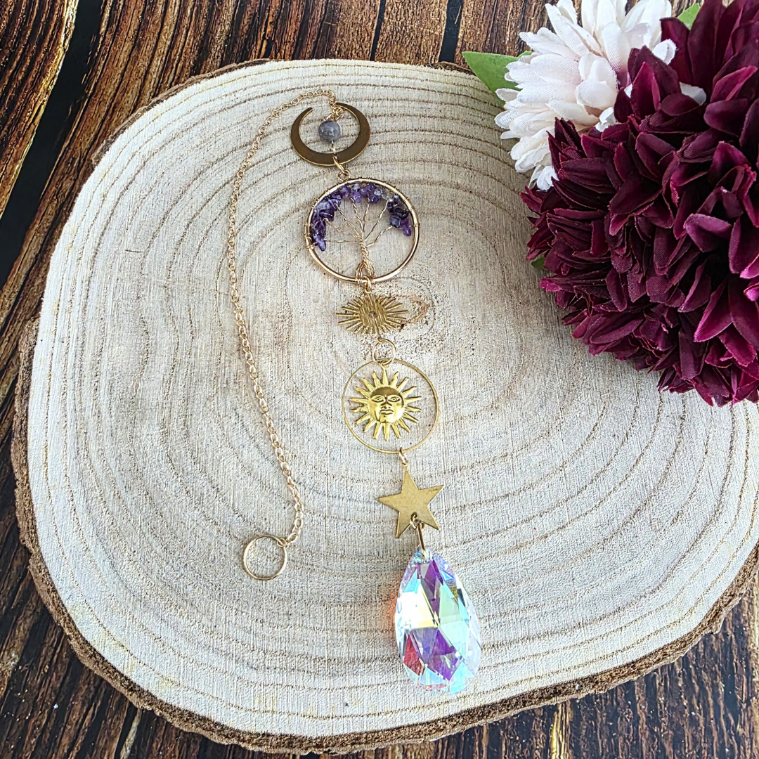Tree of Life Gemstone Suncatchers