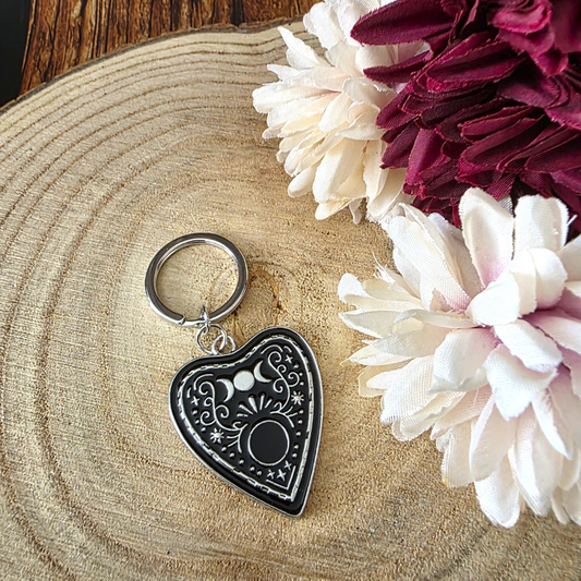 Black Planchette Keyring