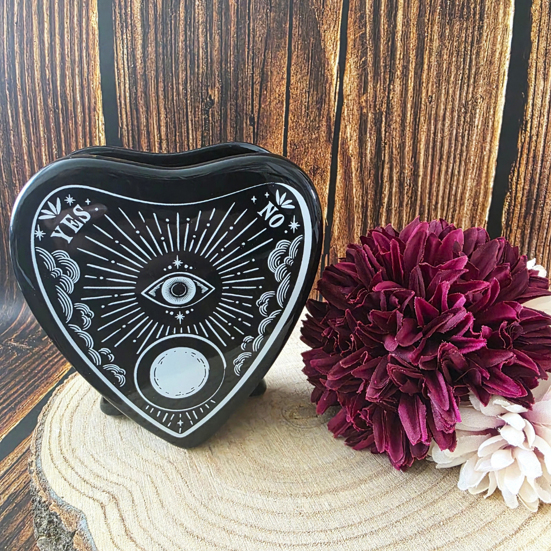 Black Planchette Shaped Vase