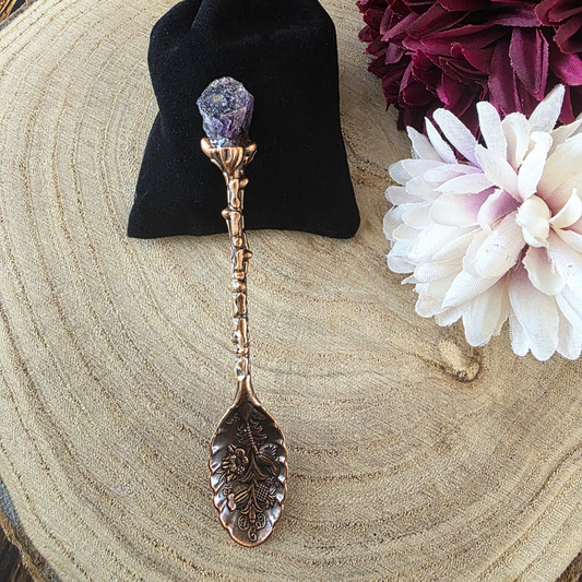 Bronze Gemstone/Crystal Topped Spoons