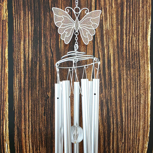 White Butterfly Windchime