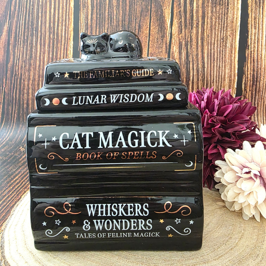 Black Cat Book Stack Burner