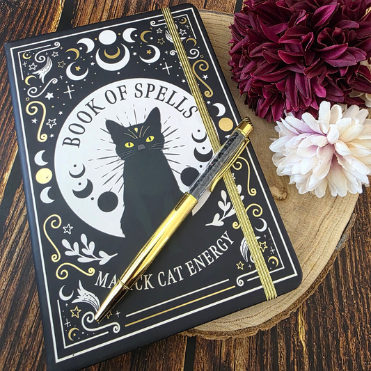 Cat Magick Book of Spells A5 Notebook with Pen