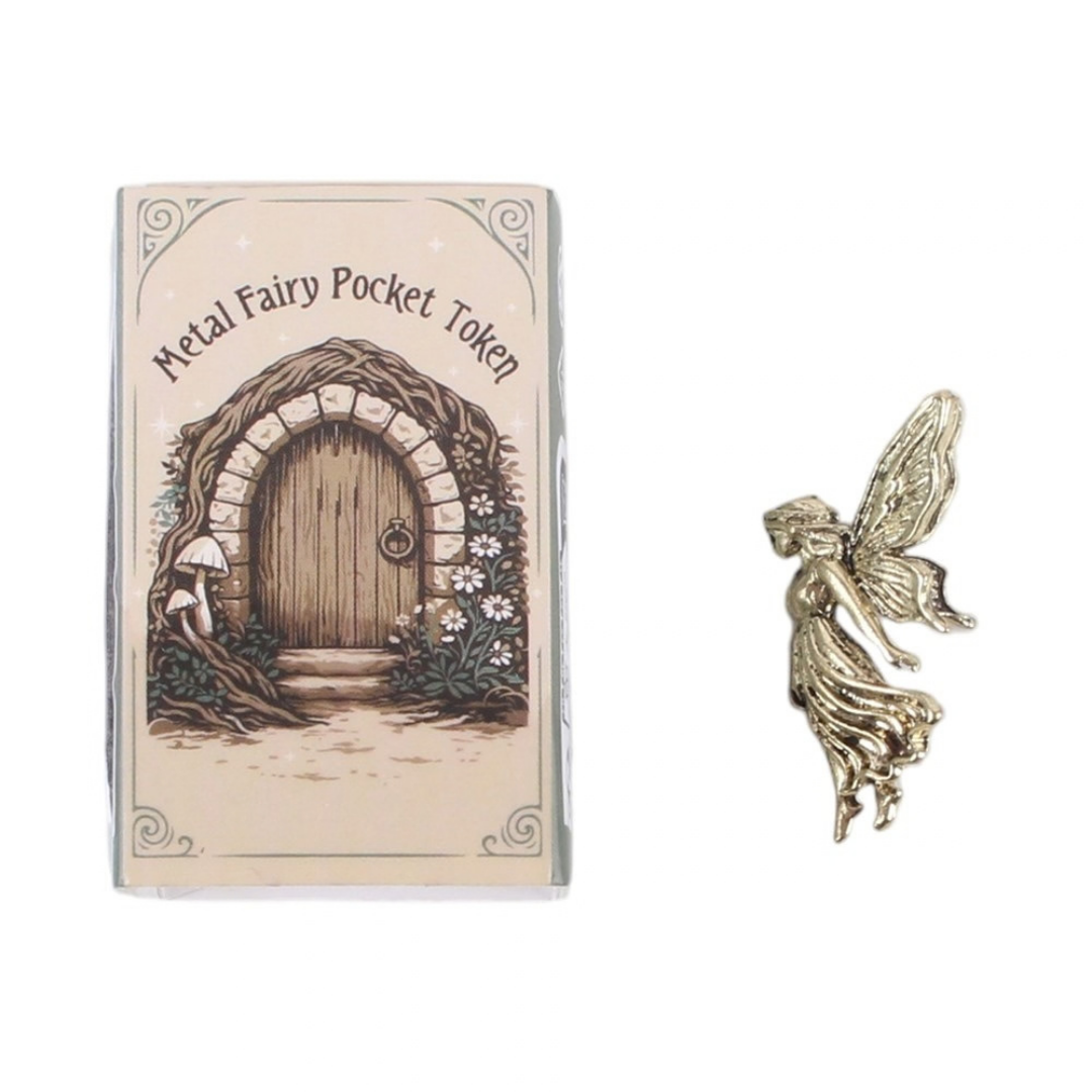 Fairy Metal Pocket Tokens in Fairy Door Display Box