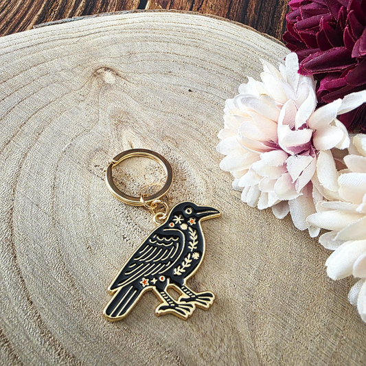 Folk Raven Keyring
