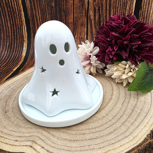 Ghost Ceramic Incense Cone / Tealight Holder