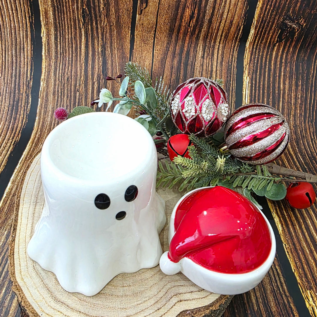 Ghost with Santa Hat Burner