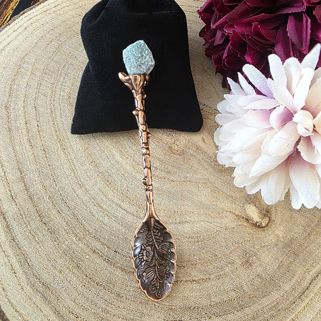 Bronze Gemstone/Crystal Topped Spoons