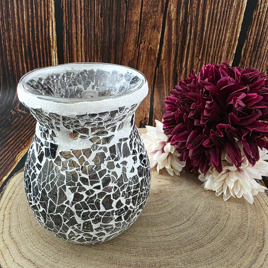 Grey Crackle Mosaic Burner