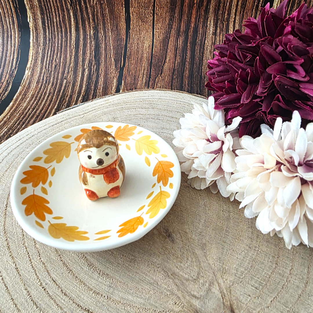 Autumn Hedgehog Trinket Dish