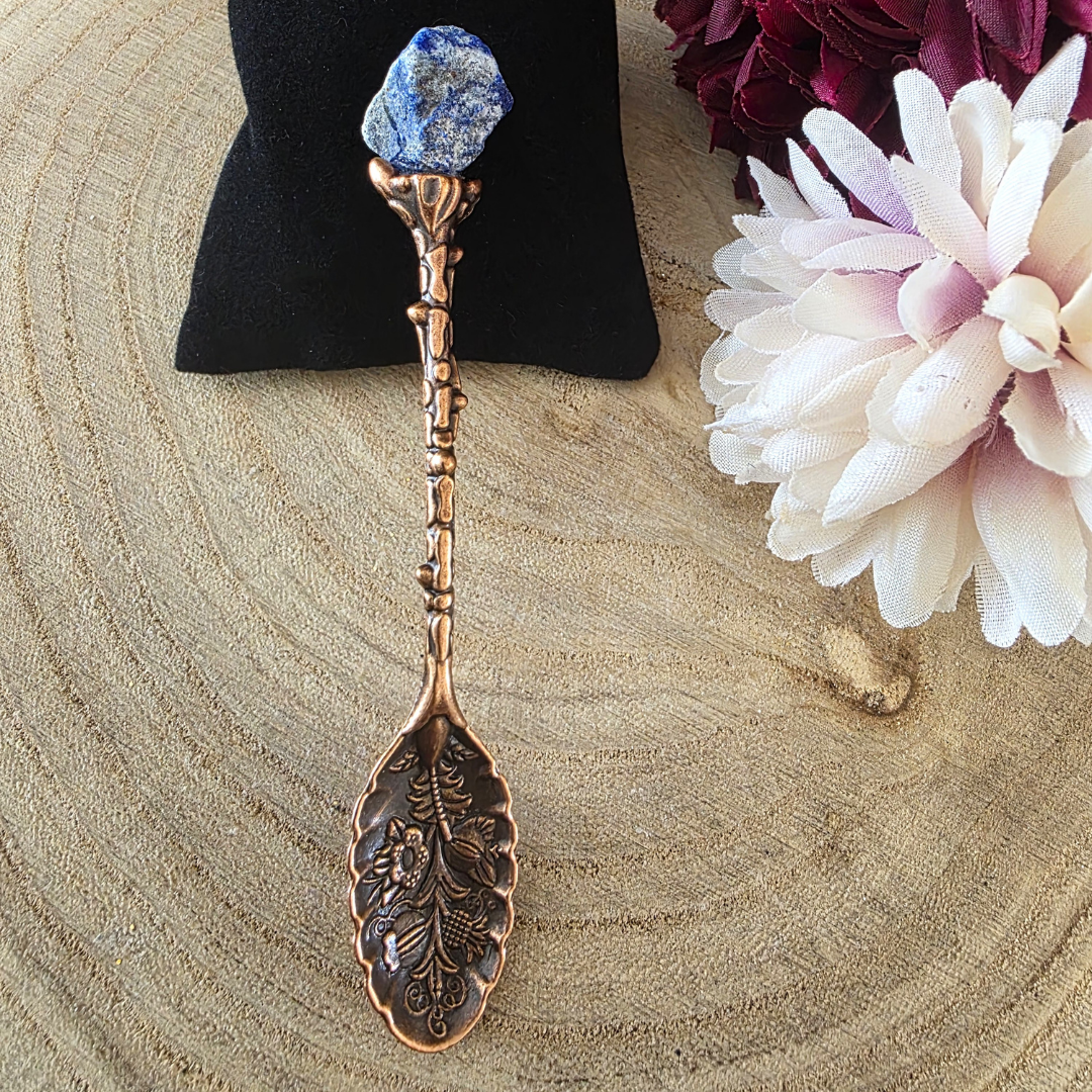 Bronze Gemstone/Crystal Topped Spoons