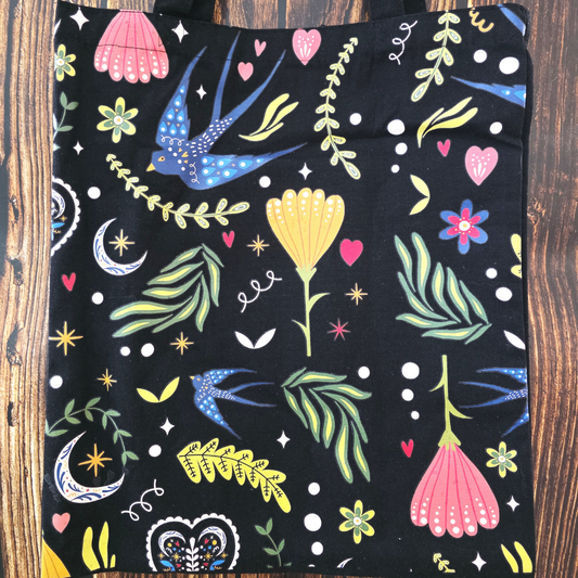 Midnight Bloom Tote Bag