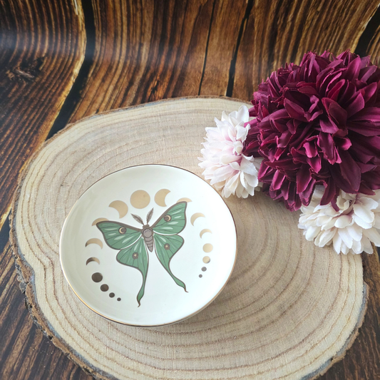 Moonphase Moth Trinket Dish