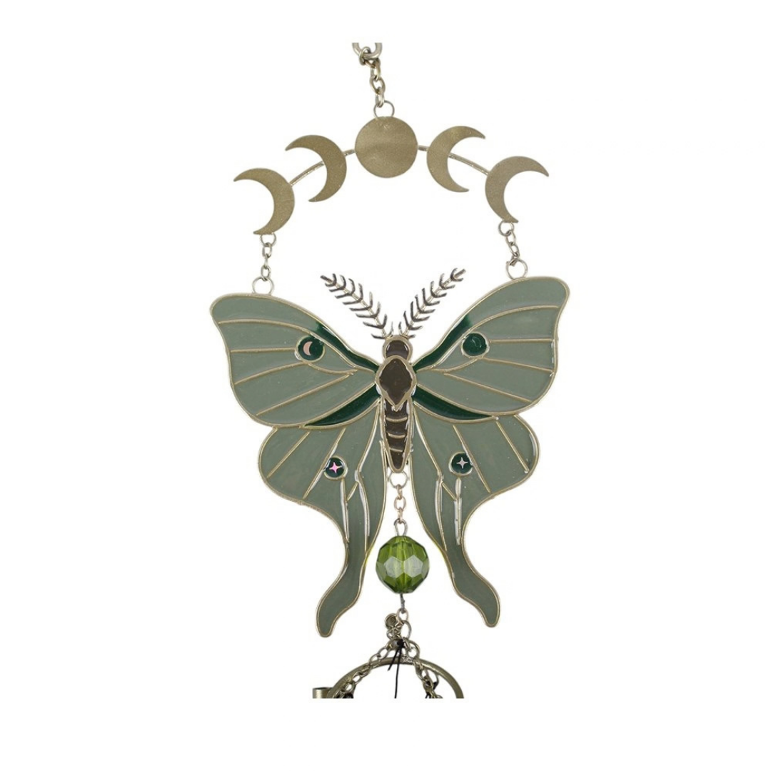 Moonphase Moth Windchime