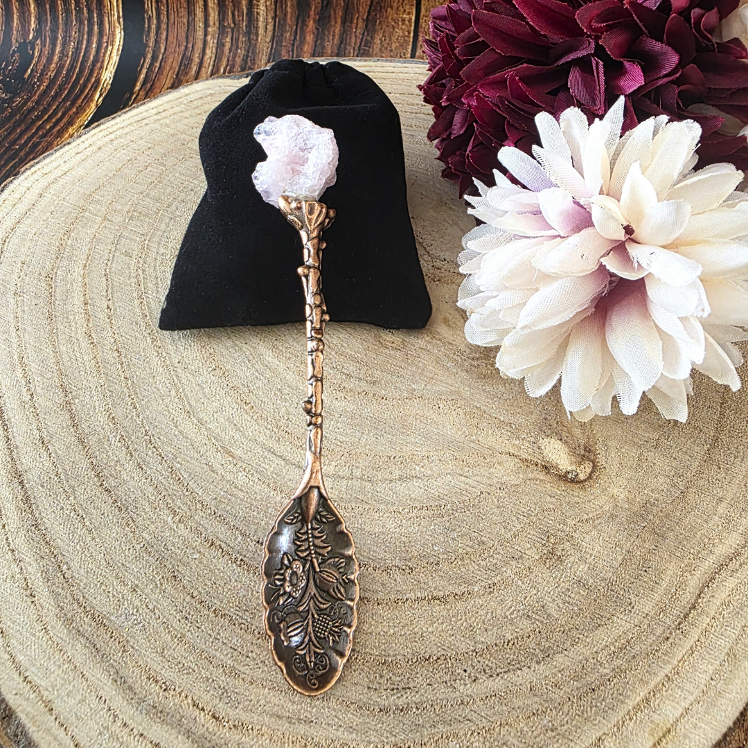 Bronze Gemstone/Crystal Topped Spoons