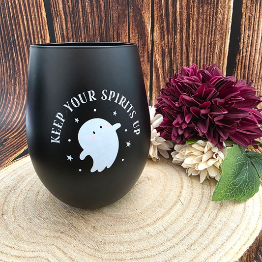 Keep Your Spirits Up Ghost Stemless Glass
