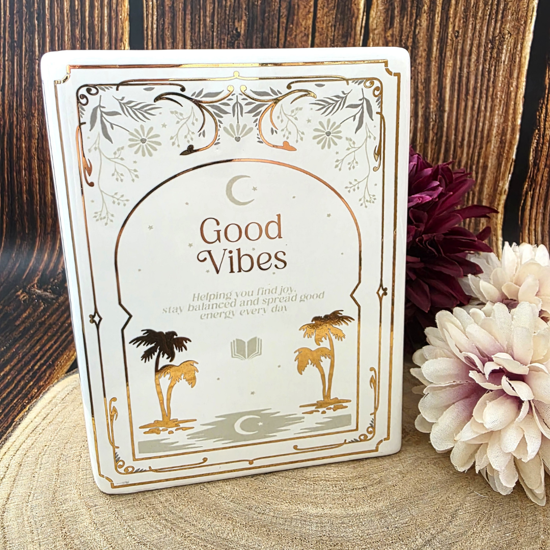 'Good Vibes' Book Shaped Vase
