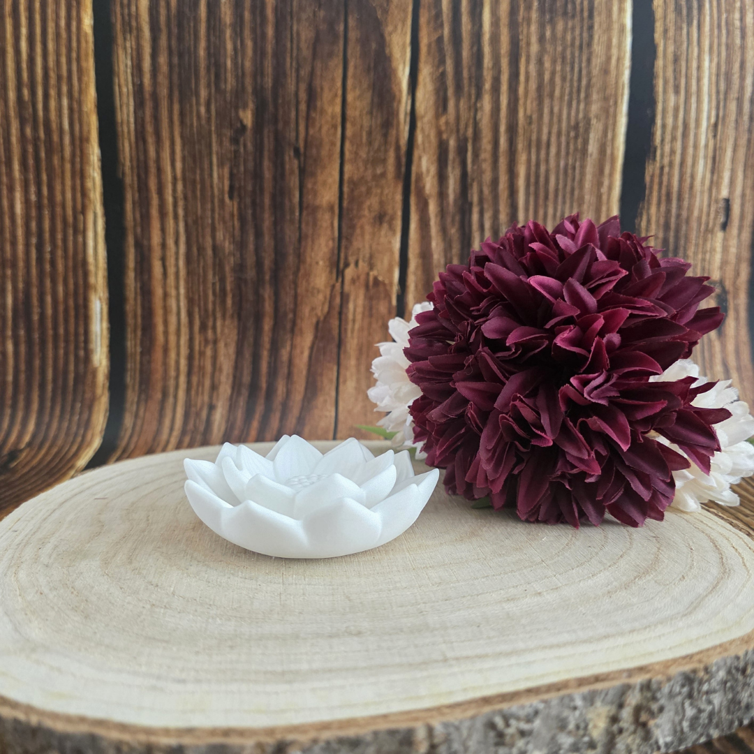 White Lotus Flower Incense Stick Holder